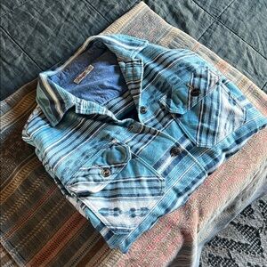 RARE Faherty Blue Striped Jacket